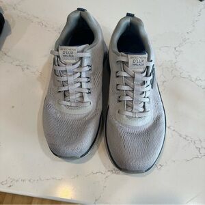 Skechers D’Lux Walkers Gray Athletic Shoes with Breathable Mesh